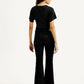 Women's 726 Black Slim Flared Fit High Rise Jeans - Back View