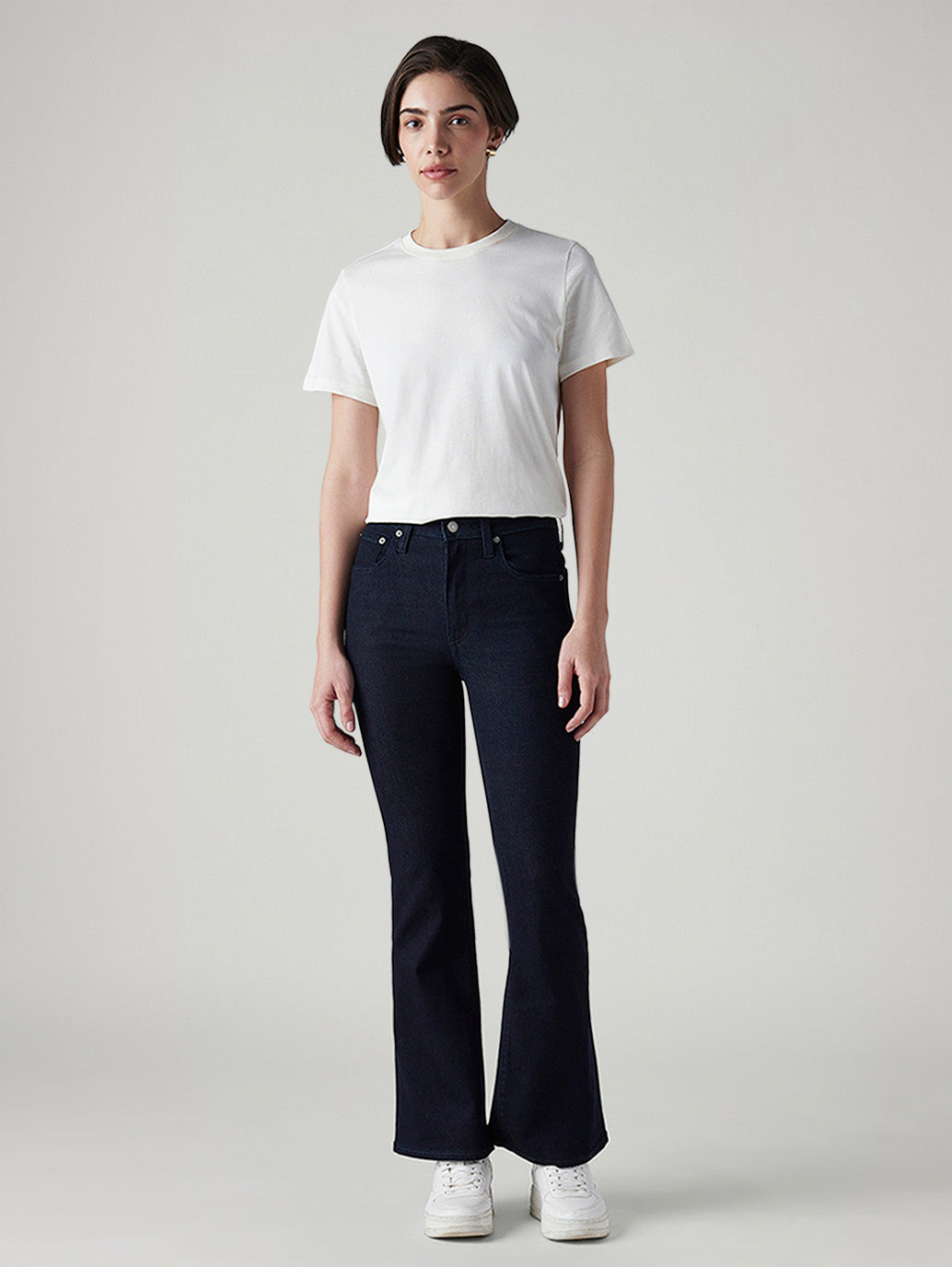 Women's 726 Dark Indigo Flared Fit High Rise Jeans - Front View