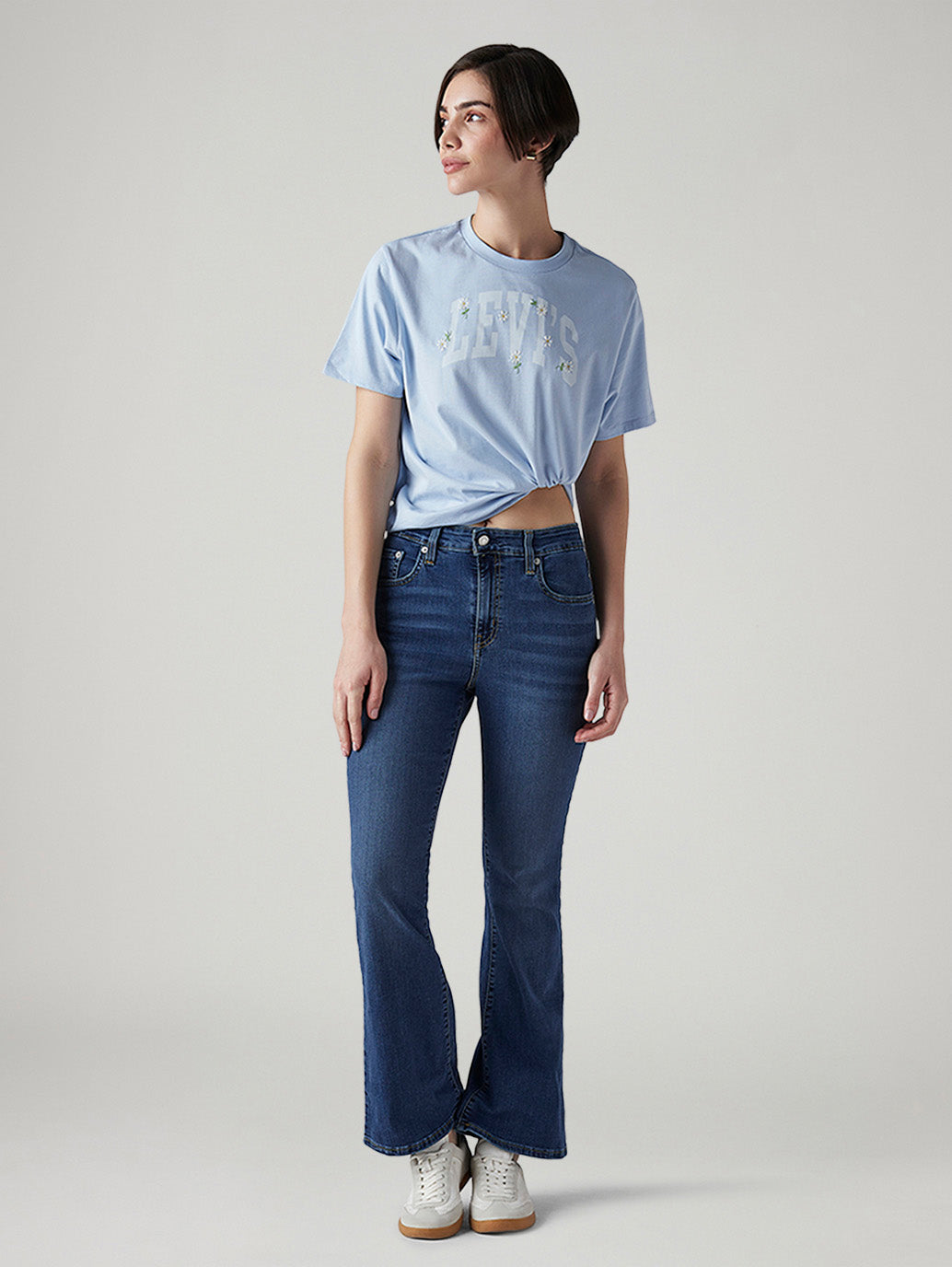 Women's 726 Blue Flared Fit High Rise Jeans