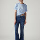 Women's 726 Blue Flared Fit High Rise Jeans - Styleshot View