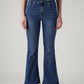 Women's 726 Blue Flared Fit High Rise Jeans - Front View