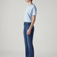 Women's 726 Blue Flared Fit High Rise Jeans - Side View