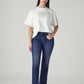 Women's 726 Dark Blue Flared Fit High Rise Jeans - Styleshot View