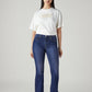 Women's 726 Dark Blue Flared Fit High Rise Jeans - Front View