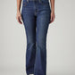 Women's 726 Dark Blue Flared Fit High Rise Jeans - Front View