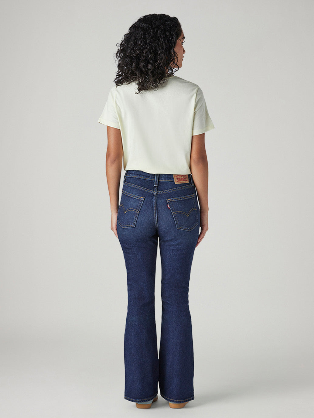 Women's 726 Dark Blue Flared Fit High Rise Jeans - Back View