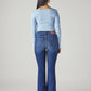Women's 726 Blue Flared Fit High Rise Jeans - Back View
