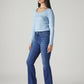 Women's 726 Blue Flared Fit High Rise Jeans - Side View
