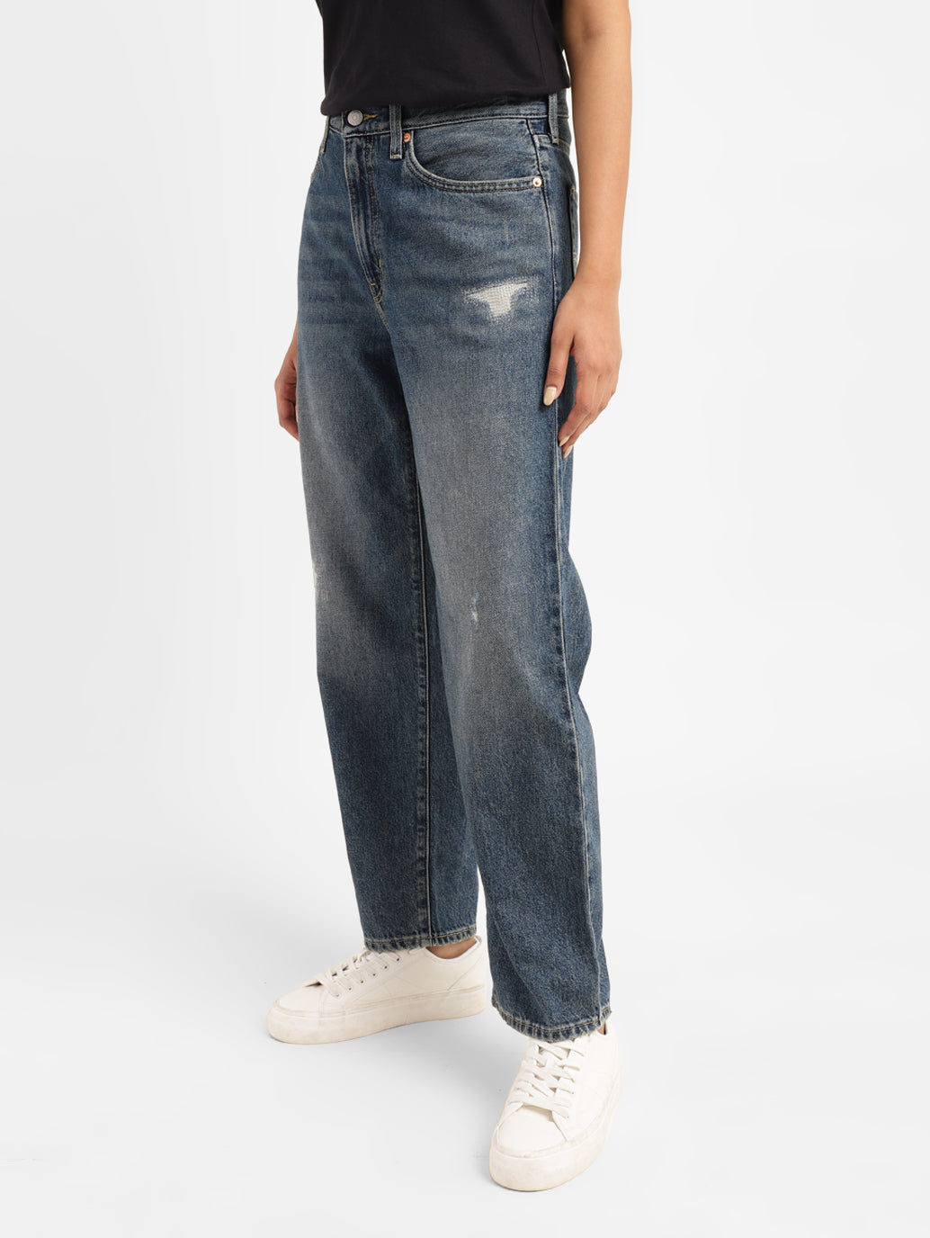 Women's 94 Blue Baggy Fit High Rise Jeans - 45ab5531-738f-4b38-9c20-514278db56e6 View
