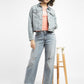 Women's 94 Blue Baggy Fit High Rise Jeans - StyleShot View