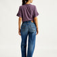 Women's 94 Blue Baggy Fit Mid Rise Jeans - Back View