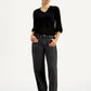 Women's 94 Charcoal Grey Baggy Fit High Rise Jeans - Front View