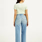 Women's 94 Blue Baggy Fit High Rise Jeans - Back View