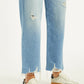 Women's 94 Blue Baggy Fit High Rise Jeans - Detail View