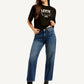 Women's 94 Blue Baggy Fit Mid Rise Jeans - Styleshot View