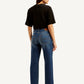 Women's 94 Blue Baggy Fit Mid Rise Jeans - Back View