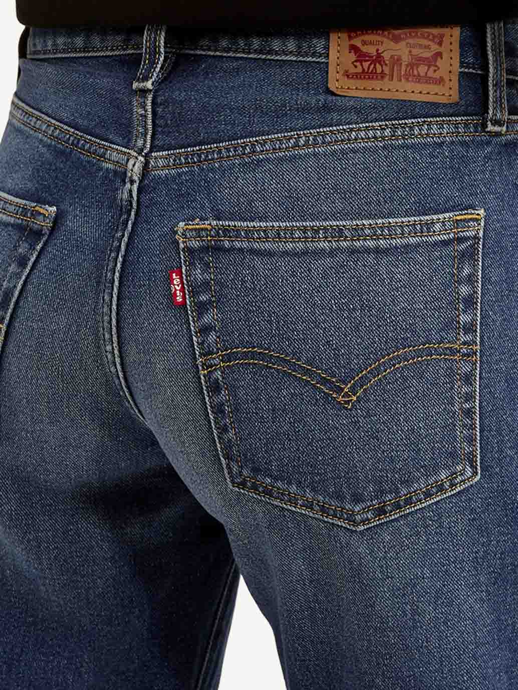 Women's 94 Blue Baggy Fit Mid Rise Jeans - Detail View