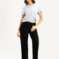 Women's 94 Black Baggy Fit High Rise Jeans - styleshot View