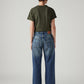 Women's 94 Blue Baggy Fit Mid Rise Jeans - Back View