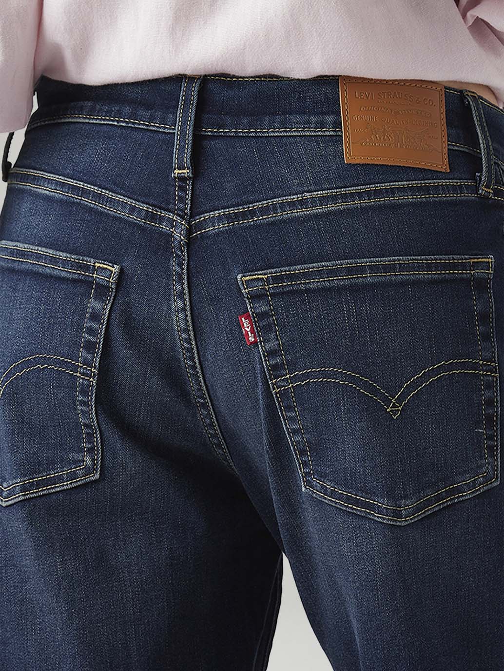 Women's 94 Dark Blue Baggy Fit Mid Rise Jeans - Detail View