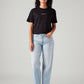 Women's 94 Light Blue Baggy Fit Mid Rise Jeans - Front View
