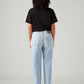 Women's 94 Light Blue Baggy Fit Mid Rise Jeans - Back View