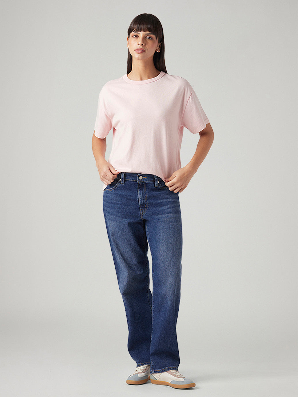 Women's 94 Blue Baggy Fit High Rise Jeans