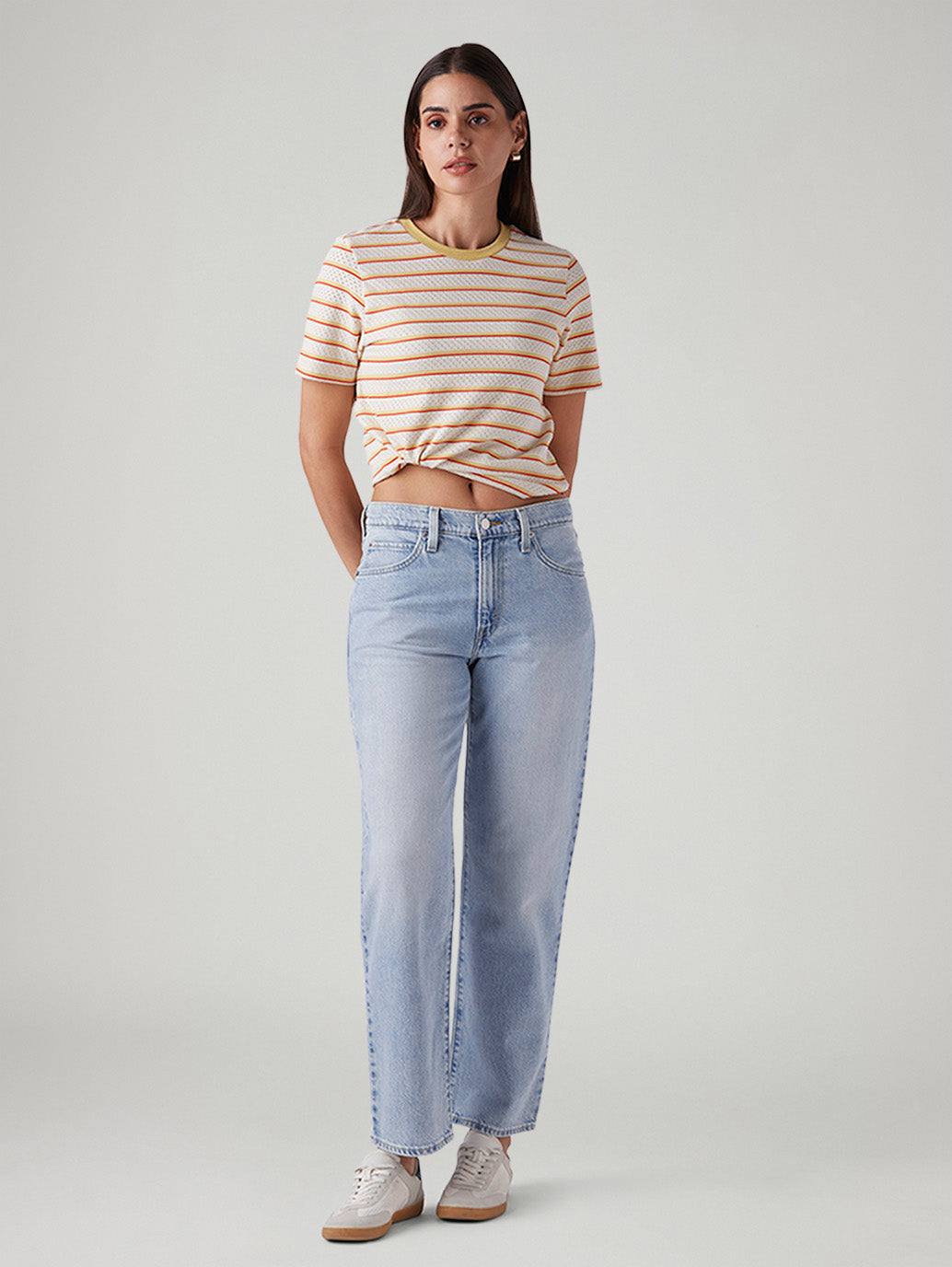 Women's 94 Light Blue Baggy Fit High Rise Jeans