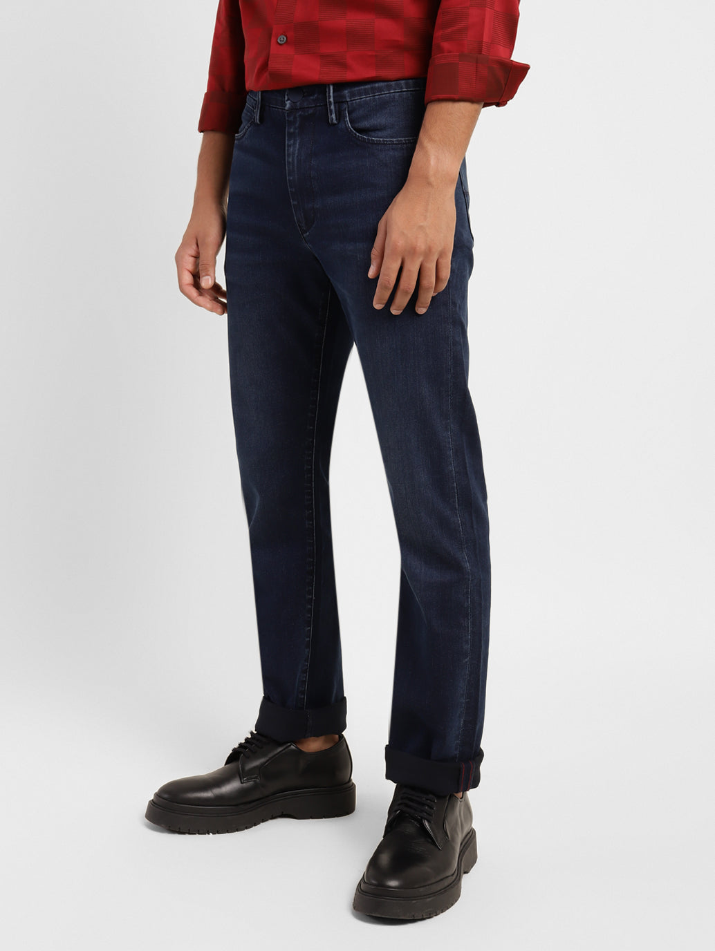 Men's 513 Blue Slim Straight Fit Mid Rise Jeans - f9ab32d2-f438-4d5d-bf40-a58fe312a365 View