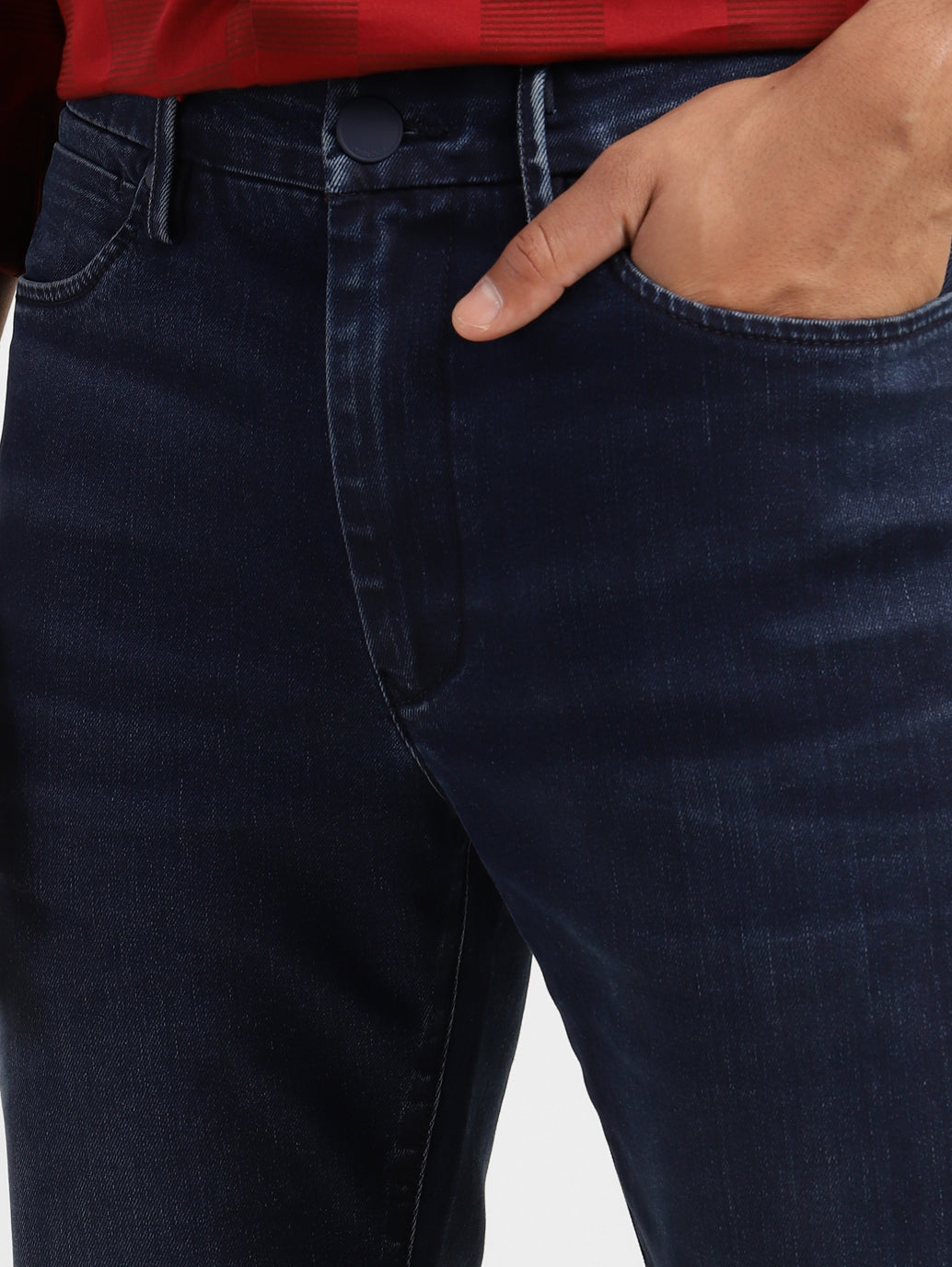 Men's 513 Blue Slim Straight Fit Mid Rise Jeans - 69e7f741-ca2c-4a71-bfd0-471b97d00b72 View