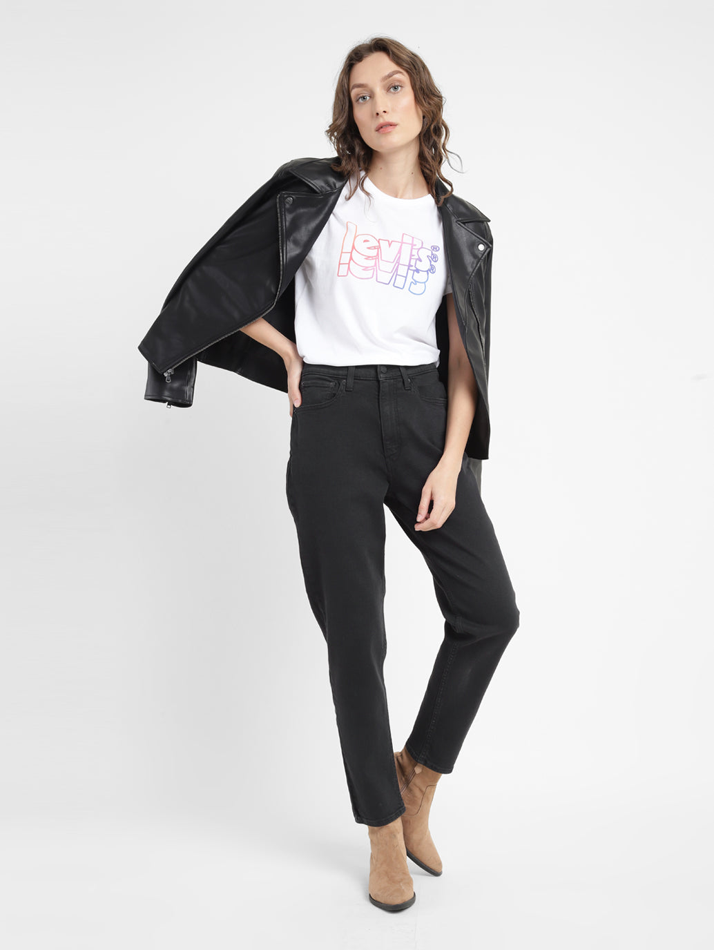 Women's 80s Mom Black Loose Fit High Rise Jeans - f2c95c53-7de7-4eaa-a6bb-96a94b57c647 View