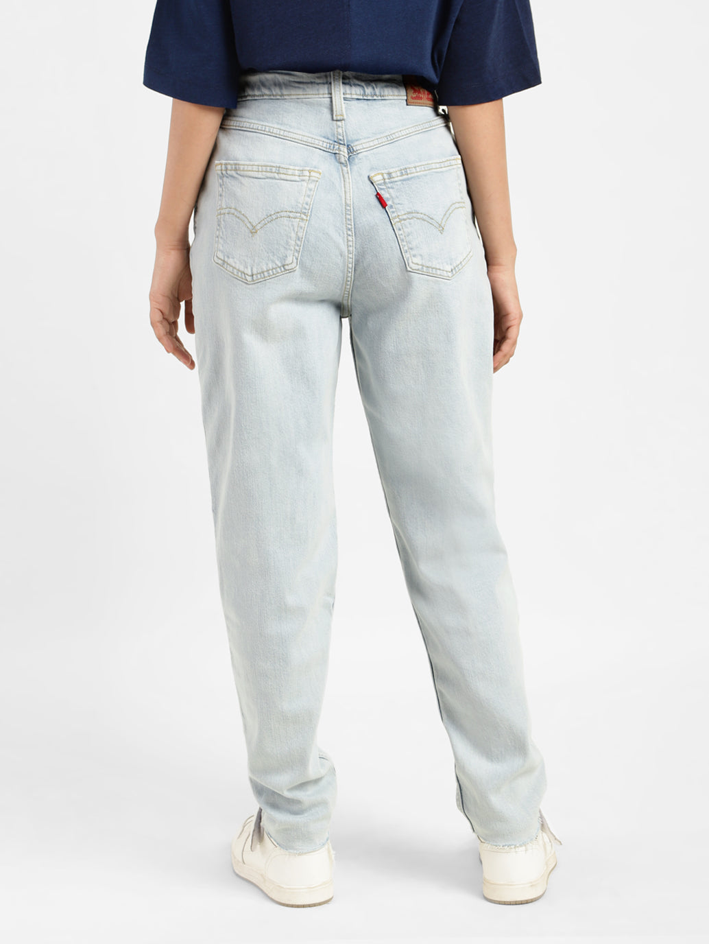 Women's 80s Mom Blue Loose Fit Mid Rise Jeans - a7bc7a52-7bfa-4059-9f1e-fc013c5fc959 View