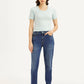 Women's 80s Mom Blue Loose Fit High Rise Jeans - Front View