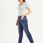 Women's 80s Mom Blue Loose Fit High Rise Jeans - Side View