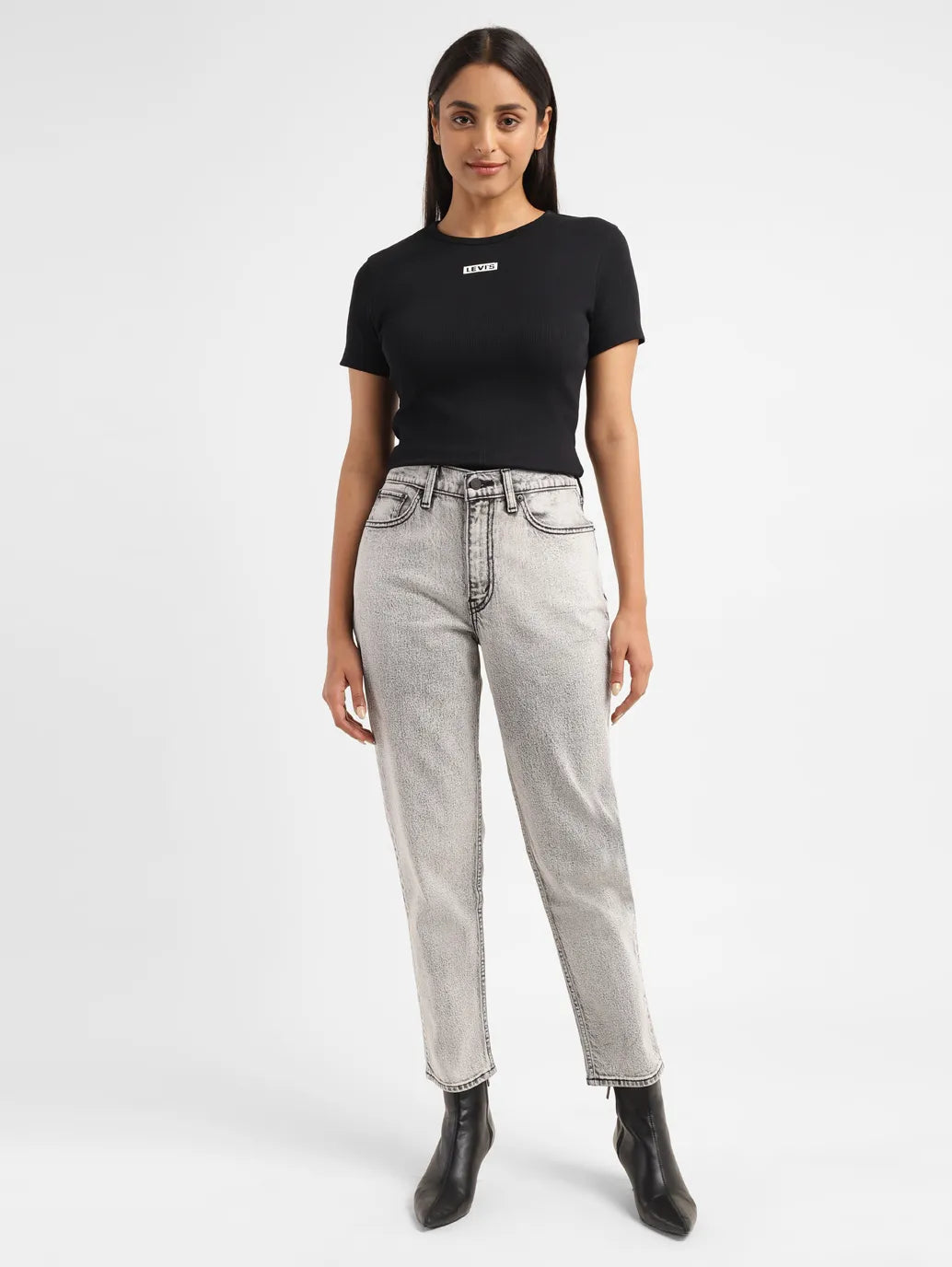 Women's 80s Mom Grey Loose Fit High Rise Jeans - ae0f7b25-8f32-43e7-abdd-d5529b9ab3f5 View