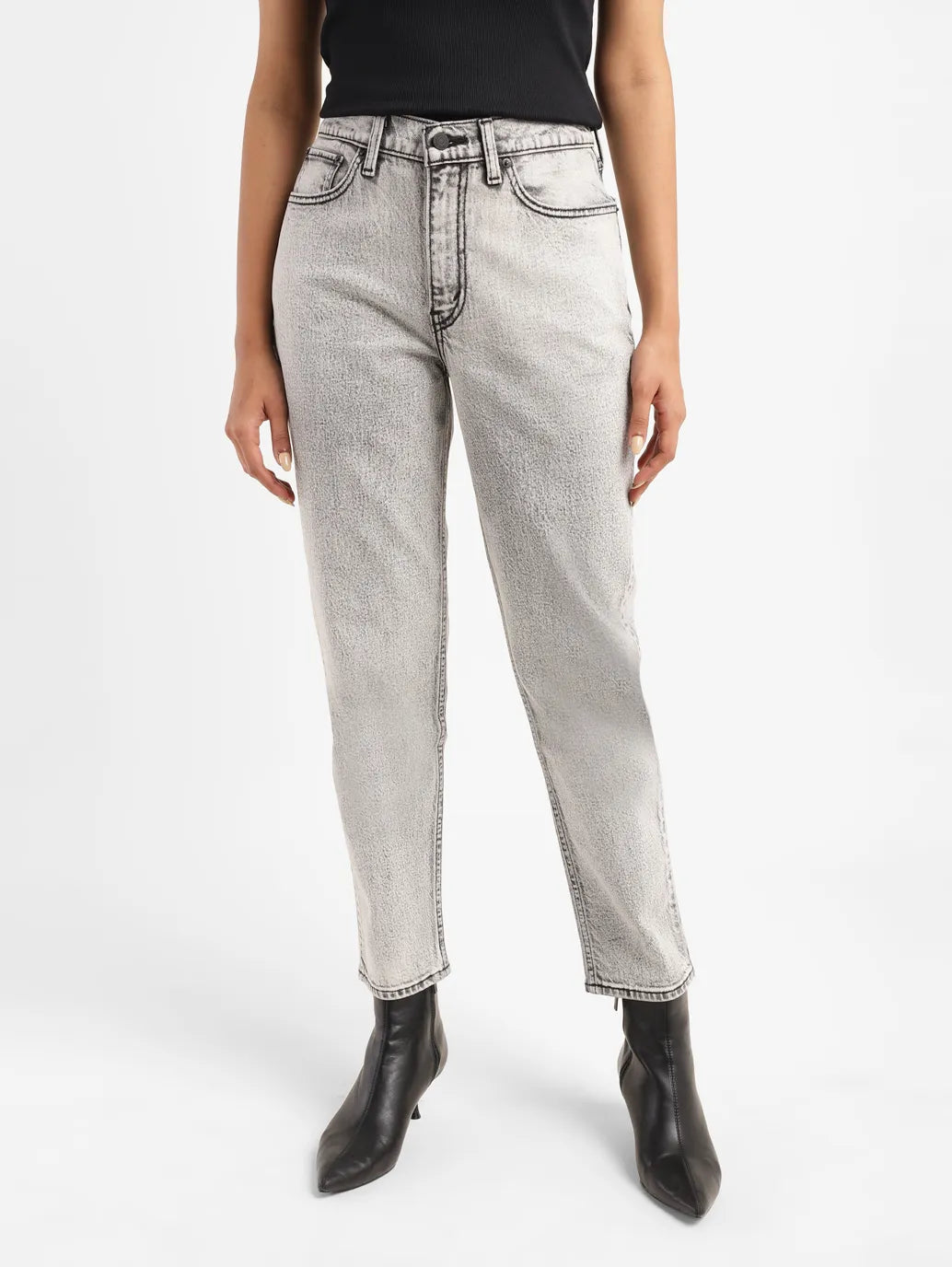 Women's 80s Mom Grey Loose Fit High Rise Jeans - 8302919d-062d-40d3-93f2-bff81895ec8e View