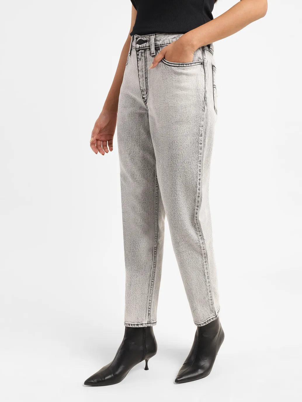 Women's 80s Mom Grey Loose Fit High Rise Jeans - 96f0442b-8864-437e-b1dc-ab06757283bc View