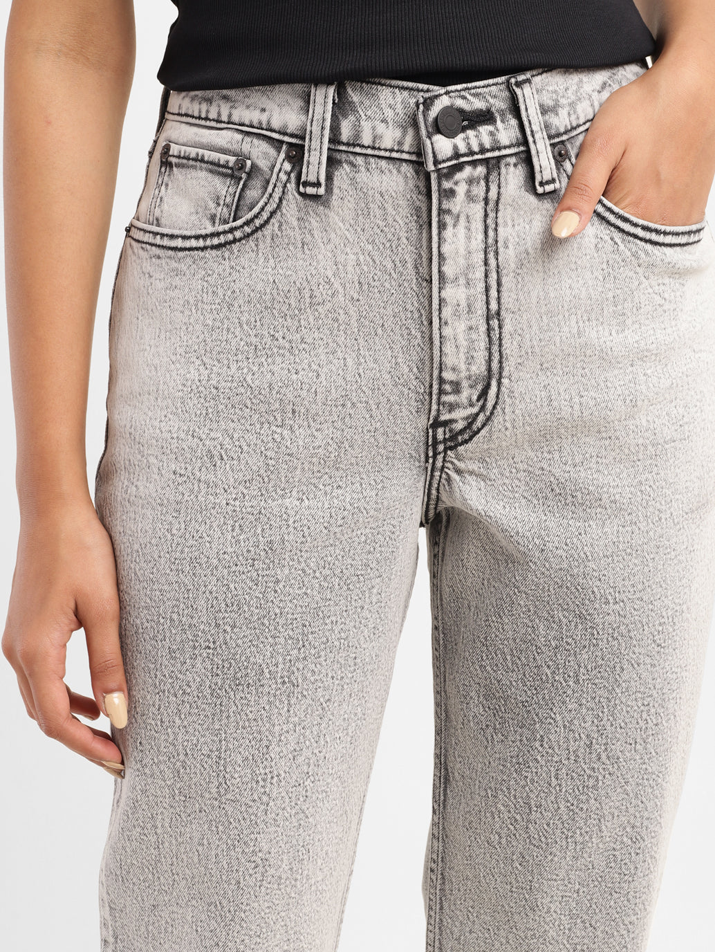 Women's 80s Mom Grey Loose Fit High Rise Jeans - cad88e76-e552-45ae-b6a4-d802e60930e9 View