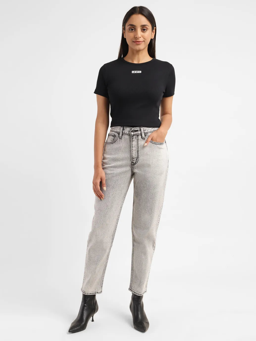 Women's 80s Mom Grey Loose Fit High Rise Jeans - cad3c5f3-337f-414e-8d16-fcf8fc3d0891 View