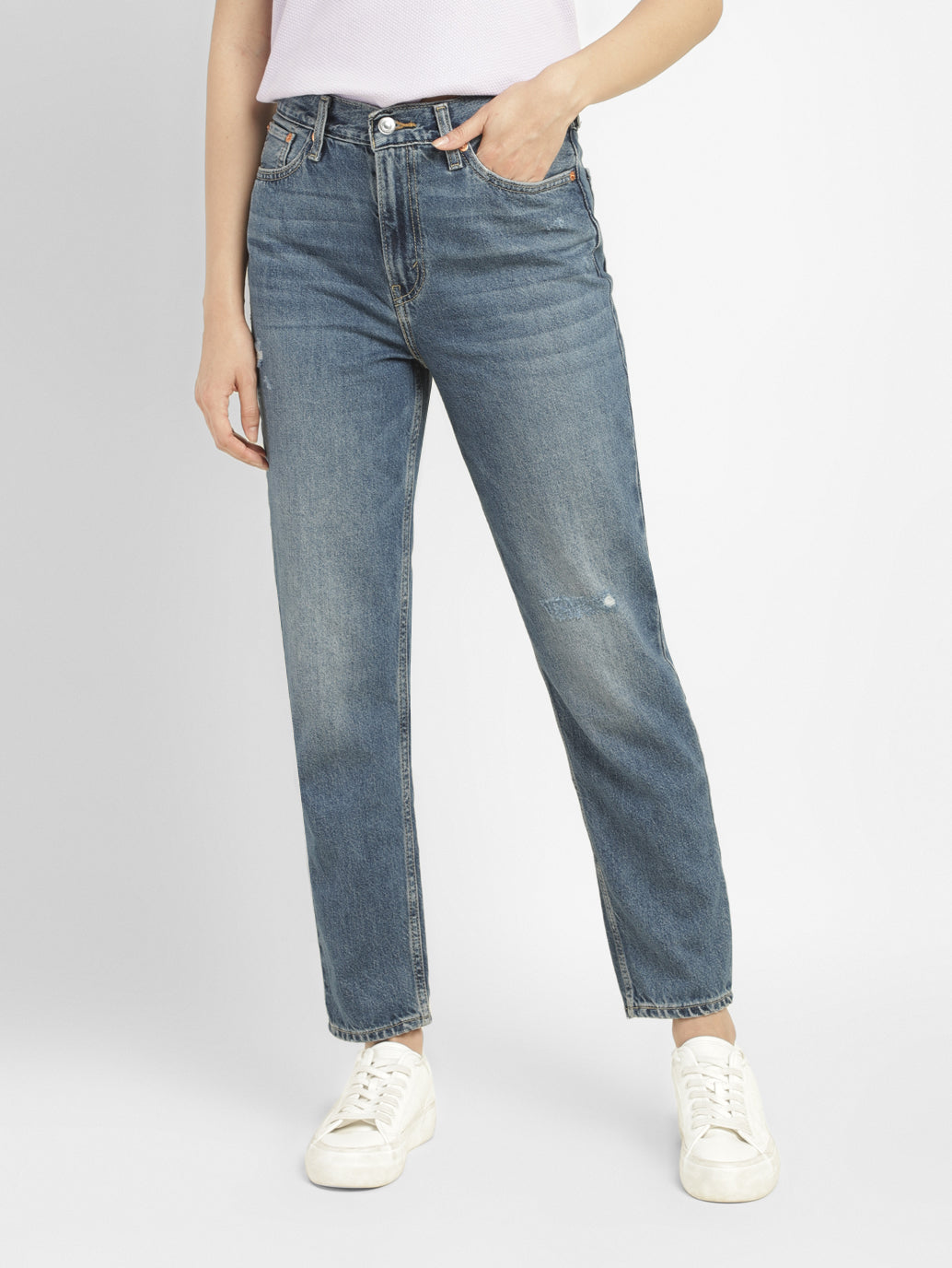 Women's 80s Mom Blue Loose Fit Mid Rise Jeans - 90ffee17-1926-4940-a8b6-5d362de32ddb View