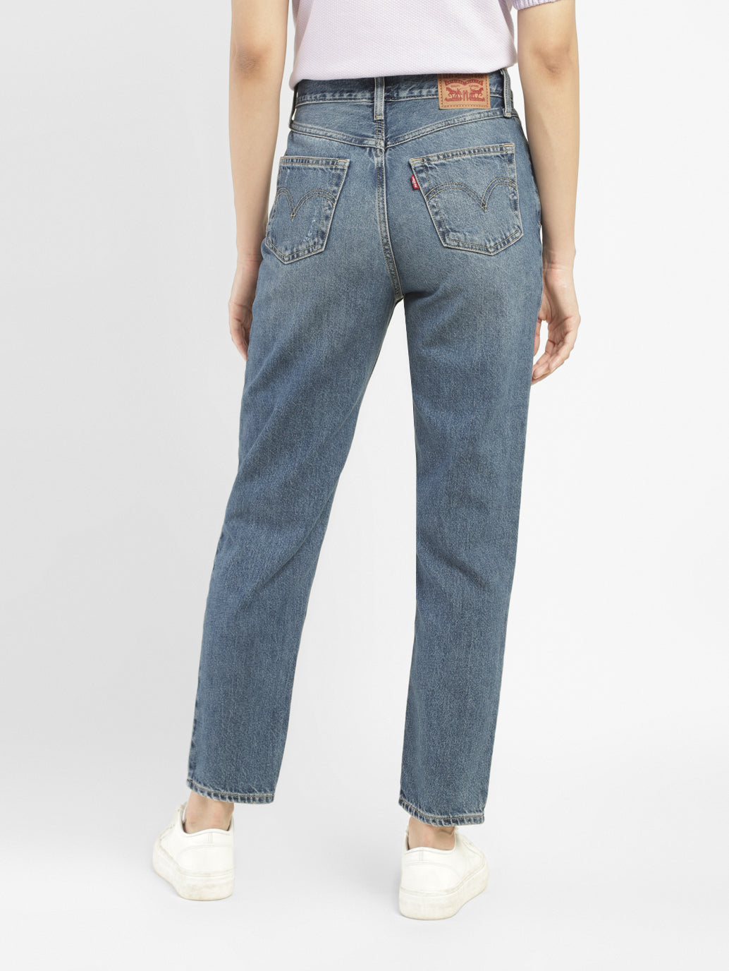 Women's 80s Mom Blue Loose Fit Mid Rise Jeans - 8a88f205-017e-4268-8e5d-853cf8e2bb61 View