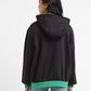 Women's Brand Logo Black Hooded Sweatshirt - 0f02838c-37ce-443a-a4d4-374a6b2f083f View