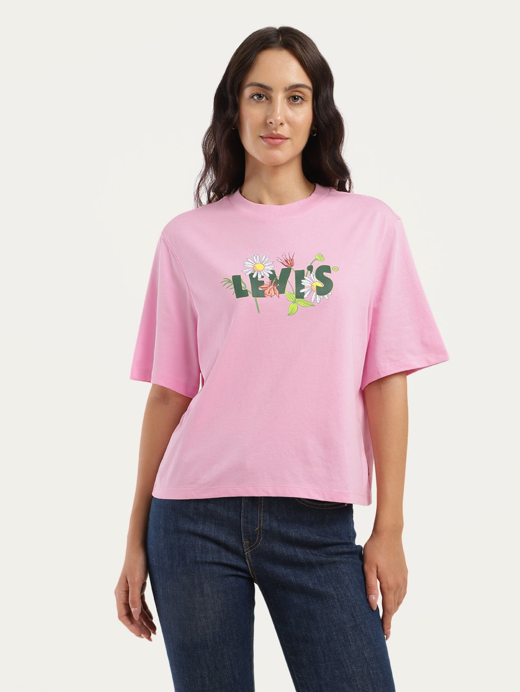 Women's Brand Logo Oversized T-Shirt - b077fcf6-037c-4b96-91ac-017bc037c9a4 View
