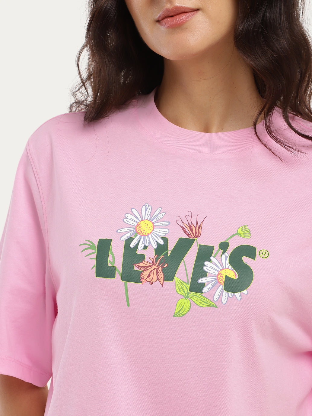 Women's Brand Logo Oversized T-Shirt - FrontDetails View