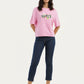 Women's Brand Logo Oversized T-Shirt - ModelFront View