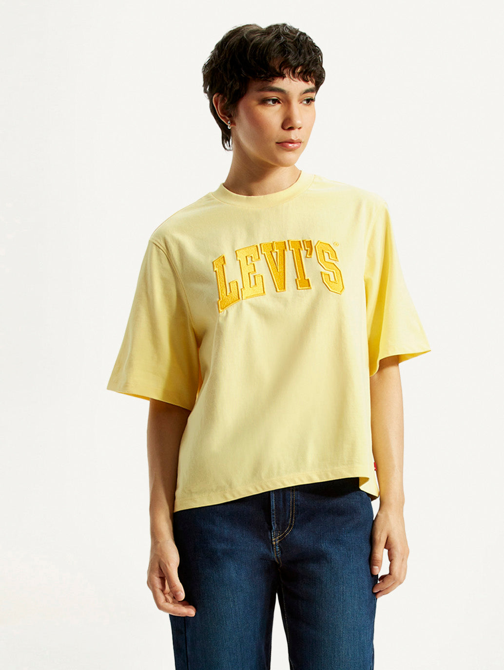 Women's Typography Relaxed Fit T-Shirt - Styleshot View