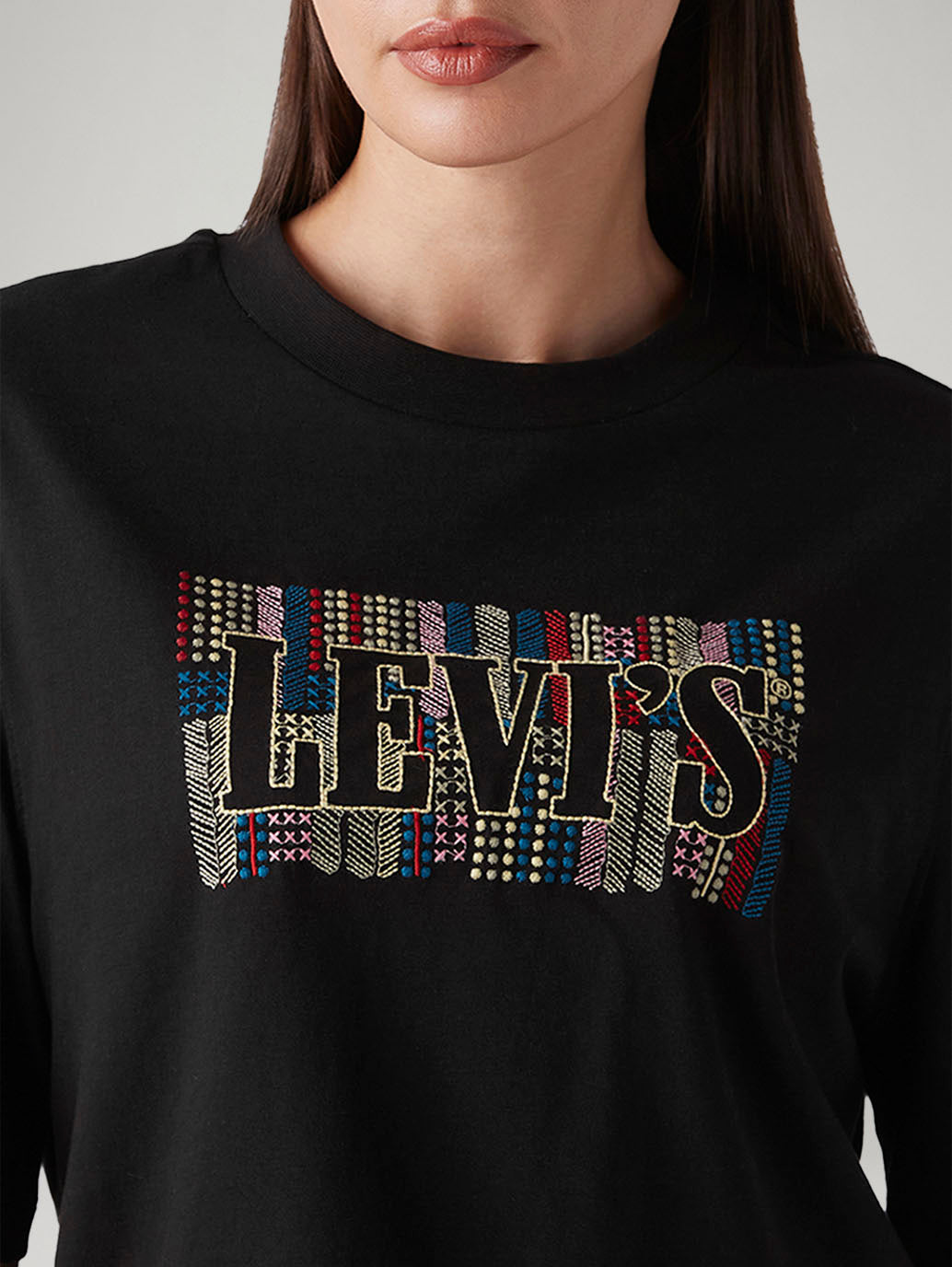 Women's Logo Printed Relaxed Fit Embroidery T-Shirt - 20 View