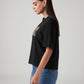 Women's Logo Printed Relaxed Fit Embroidery T-Shirt - Side View