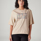 Women's Embroidered Relaxed Fit T-Shirt - Front View