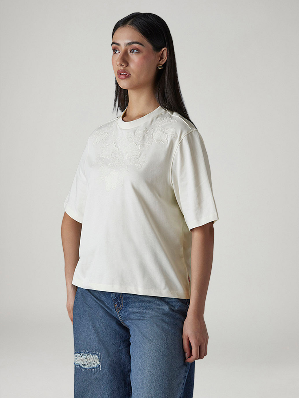 Women's Embroidered Relaxed Fit Top - 20 View
